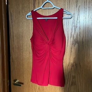 Red, Karen Kane tank top with built in bra, never worn, size XL.